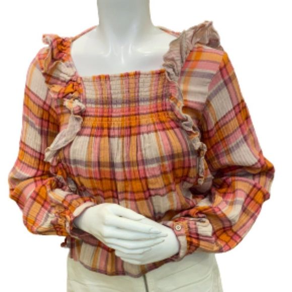 🆕Free People We the Free Siena Plaid Pullover - Picture 3 of 8